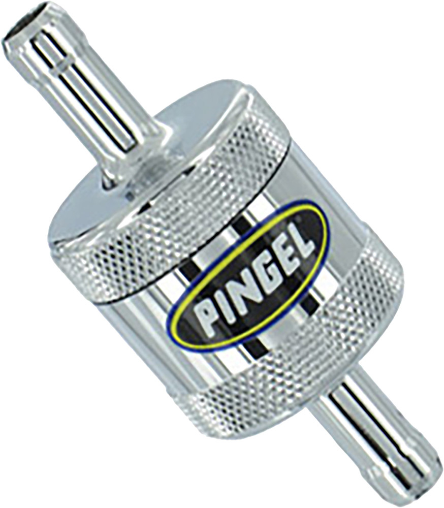 PINGEL ENT FUEL FILTER SUPER SHORT CHROME 5/16" IN/OUT