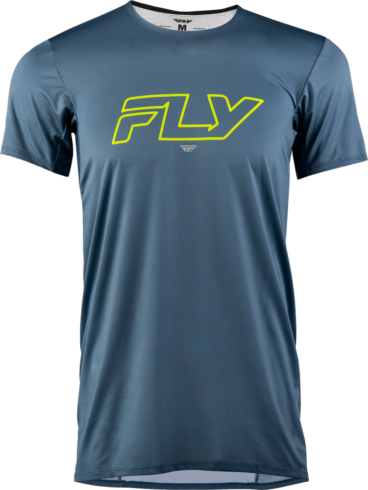 Fly Mtb Enduro Short Sleeve Jersey (2026) — Slate/Hi-Vis