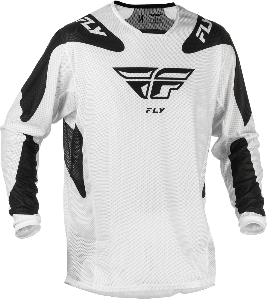 FLY RACING KINETIC MESH SYM JERSEY WHITE/BLACK LG