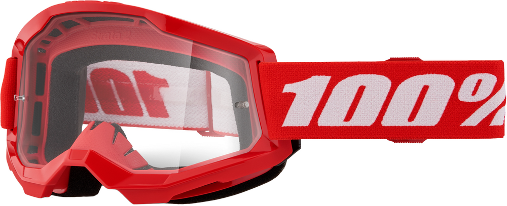 STRATA 2 GOGGLE RED CLEAR LENS