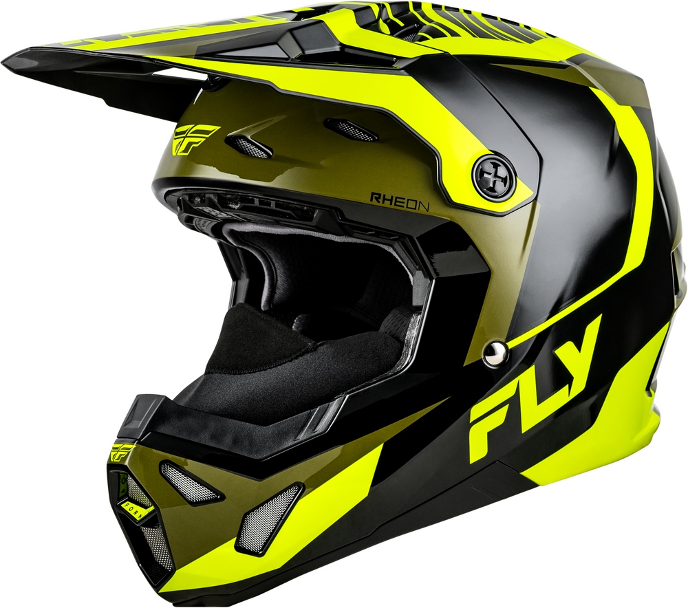 Fly Racing Youth Formula CP Charge Cold Weather (2027) — Hi-Vis/Dark Green/Black