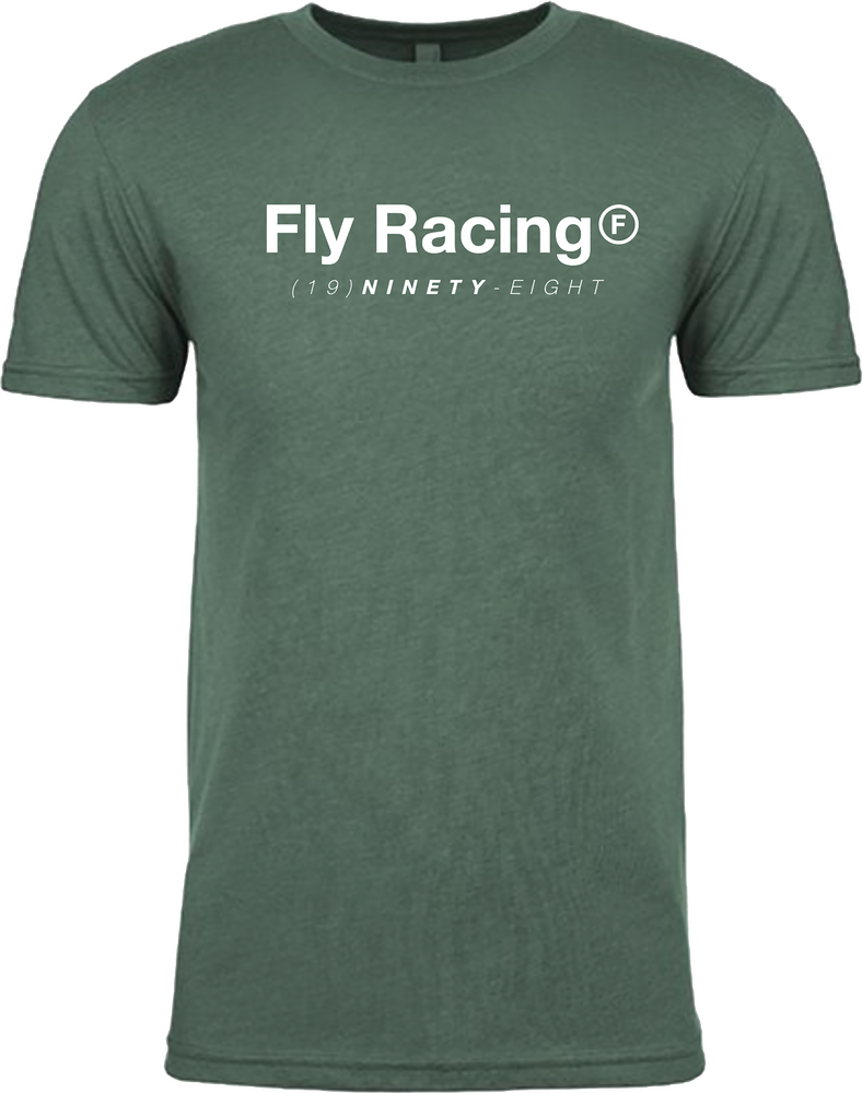 FLY RACING FLY TRADEMARK TEE FOREST GREEN HEATHER LG