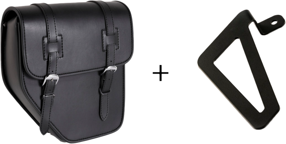 IBIZA SADDLEBAG BLACK LEFT W/BASE +SUPPORT