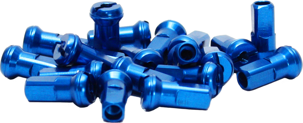 DUBYA SPOKE NIPPLES BLUE