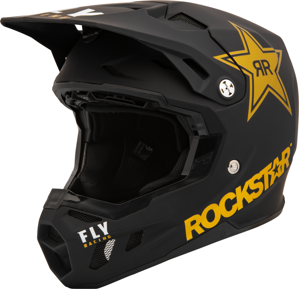 FORMULA CC ROCKSTAR HELMET MATTE BLACK/GOLD 2X