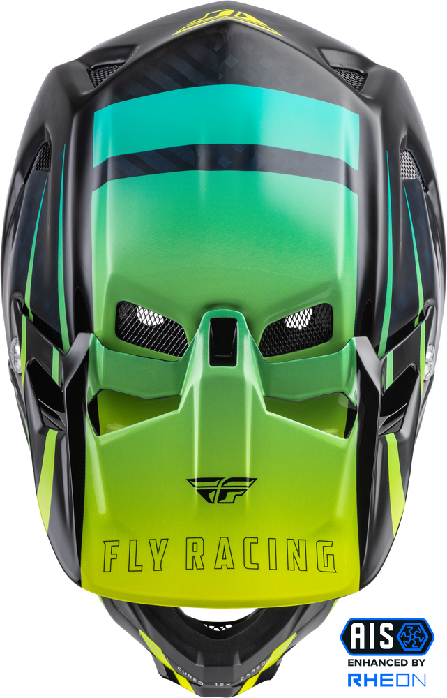 FLY RACING WERX-R HELMET HI-VIS/TEAL CARBON MD