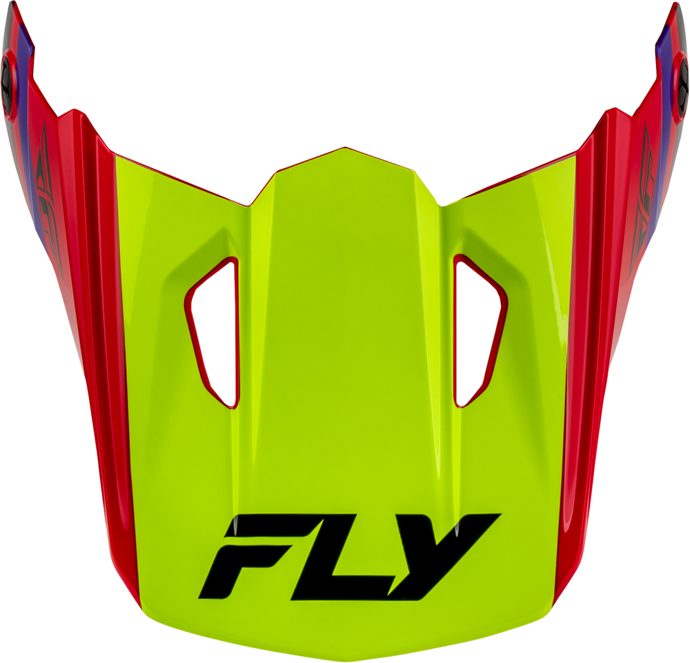 Fly Racing Youth Kinetic Visors (2027) — Red/Hi-Vis/Purple/Black