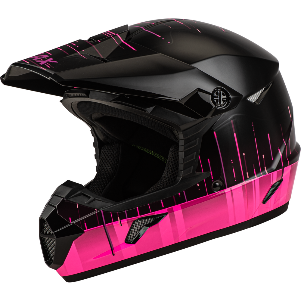 Gmax Youth MX-46 Frequency Helmet — Black/Pink