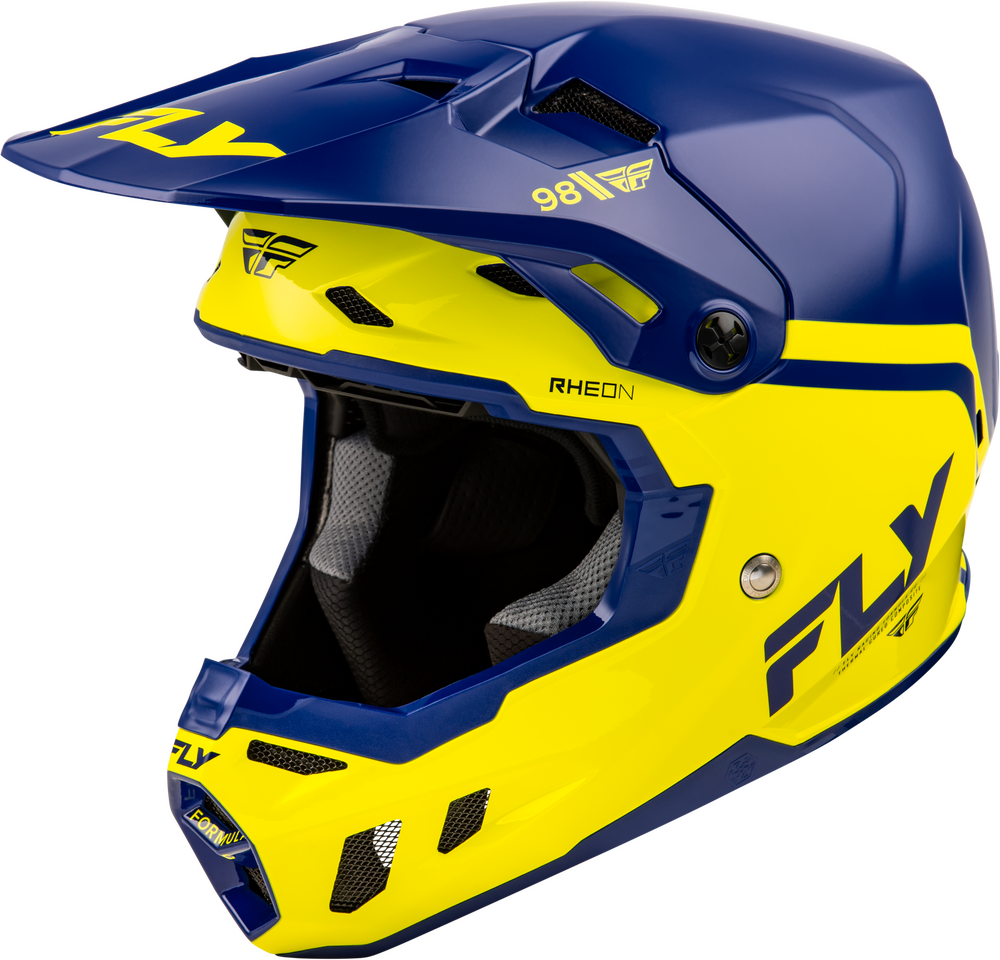 Fly Racing 2025 Formula CC Helmet — Navy/Yellow