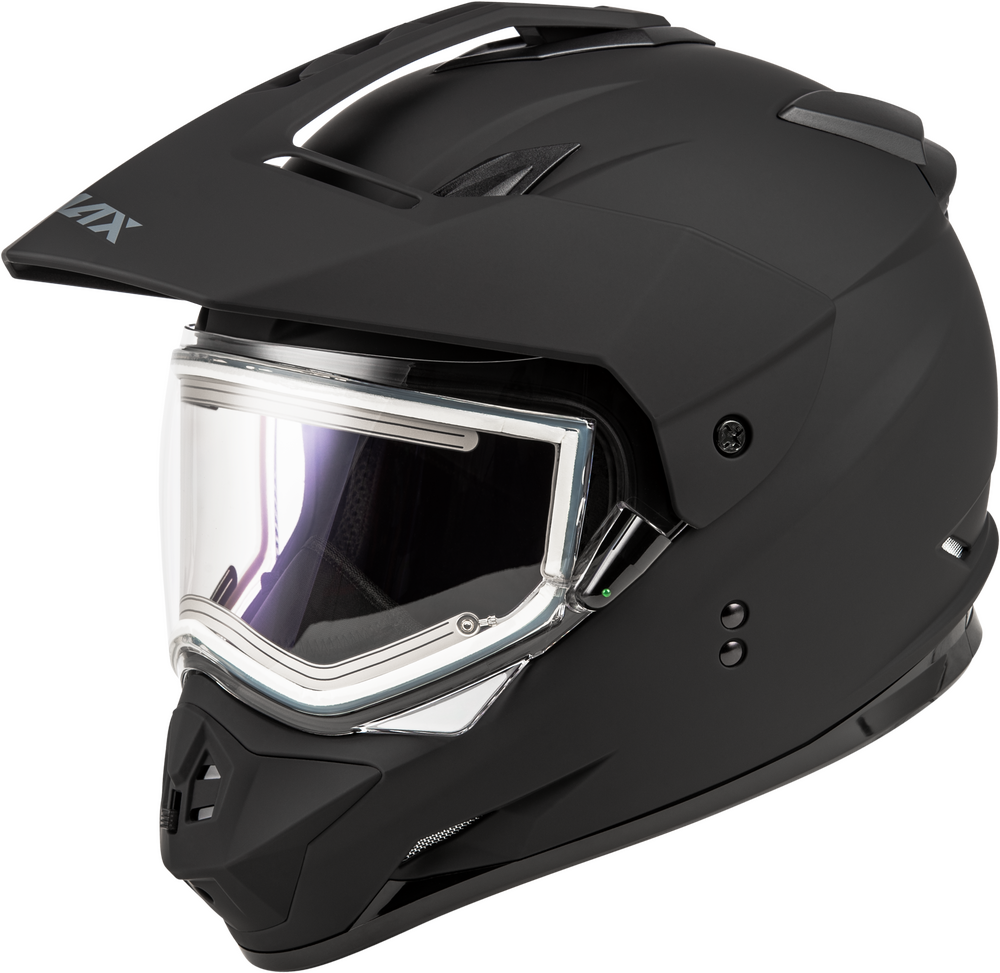 Gmax GM-11S Electric Shield Helmet — Matte Black