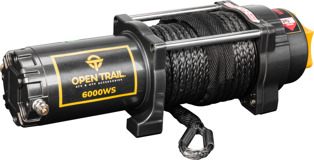 OPEN TRAIL 6000LB WIDE WINCH SYNTHETIC ROPE