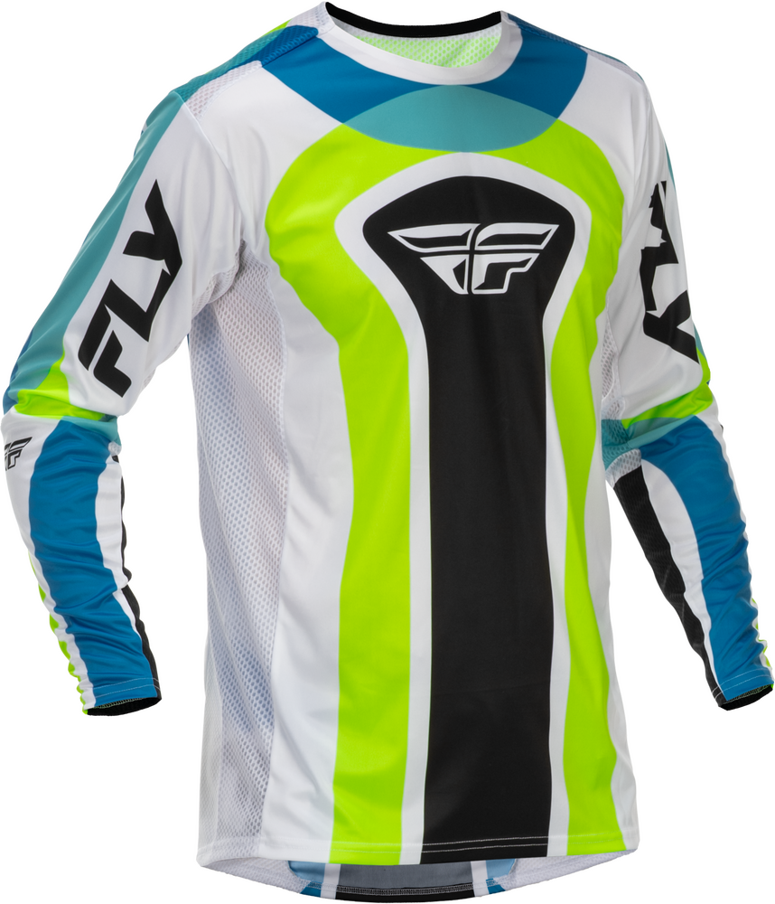 Fly Racing 2026 Lite LE Current Jersey — White/Lime/Blue