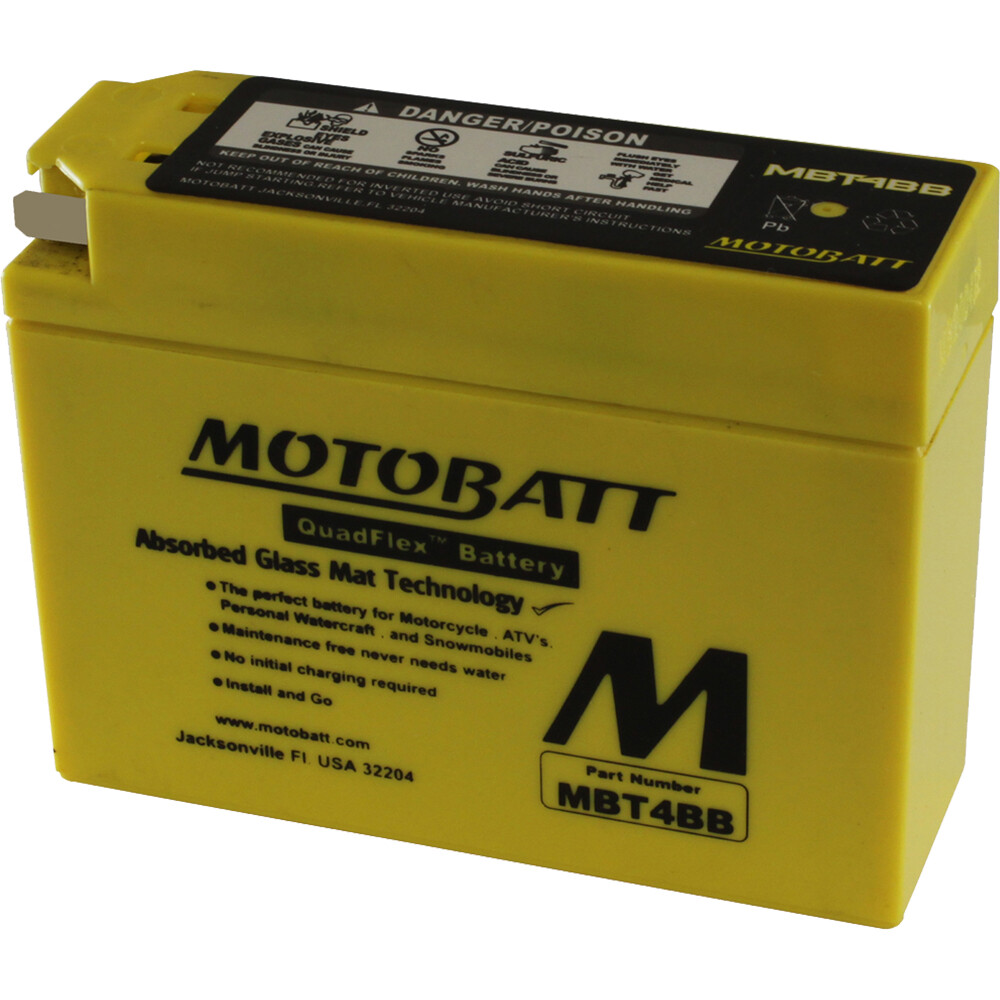 MOTOBATT BATTERY MBT4BB SEALED FACTORY ACTIVATED