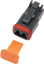 NAMZ CUSTOM CYCLE 2-WIRE BLACK DEUTSCH PLUG & WDGLCK HD# 72112-94BK