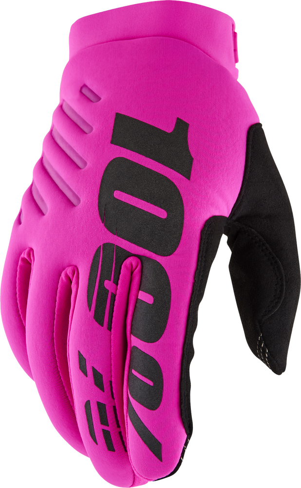 BRISKER WOMEN'S GLOVES NEON PINK/BLACK LG