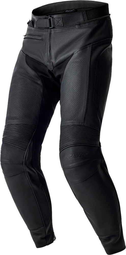 Rst T2 D3O LEATHER PANTS BLACK LG — Black