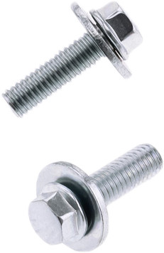Bolt 8mm Hex Head Flange Bolt 6x1.0x20mm W/20mm Washer 10/Pk