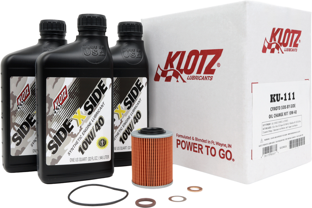 Klotz CFMOTO SxS 3qt Synthetic Oil Change Kit