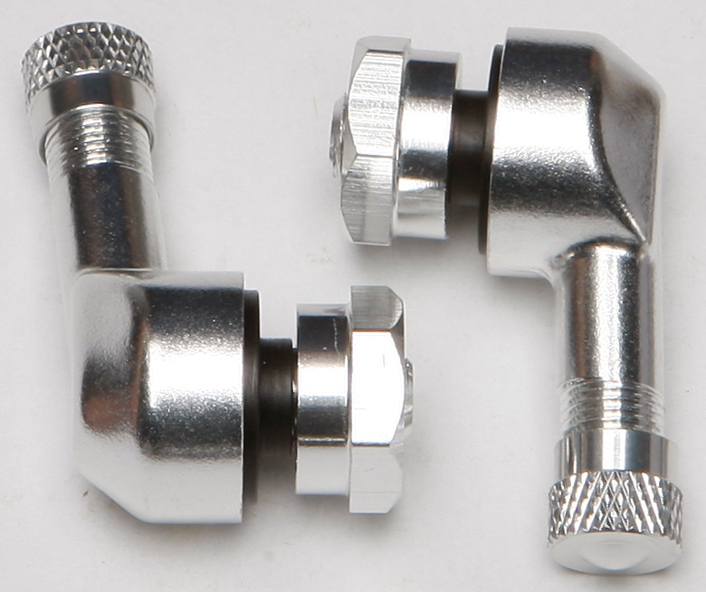 Comp. Werkes 90/90 Degree Air Valve. 11.3mm Silver