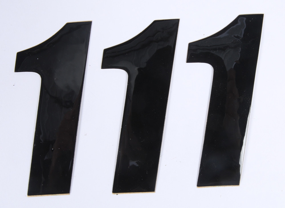 D-COR NUMBER 1 BLACK 4" 3/PK
