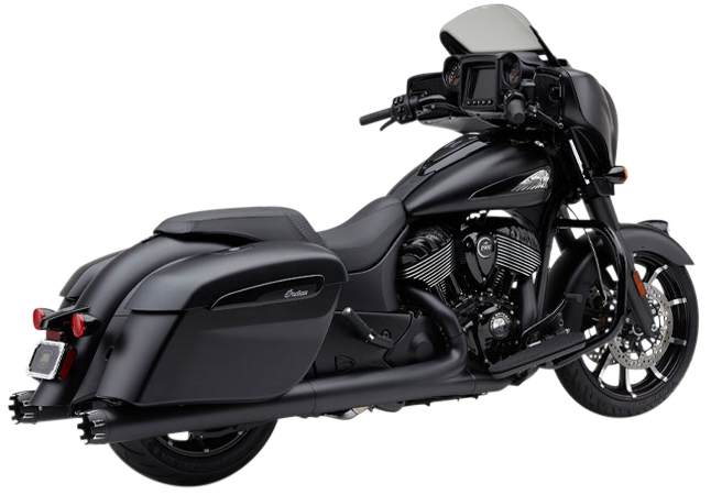 Cobra 4" Nh Dual Cut Slip-Ons Black Indian Gen-2 Bag