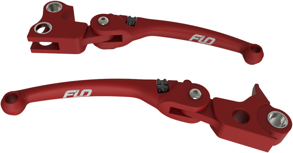 FLO MOTORSPORTS MX STYLE LEVER SET RED `17-20 FLH/FLT