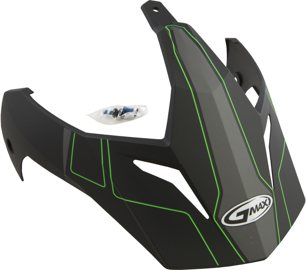 Gmax GM11D Helmet Visor — Black/Neon Green