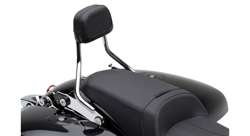 COBRA DETACH BACKREST-SHORT CHROME CHIEFTAIN 14-21