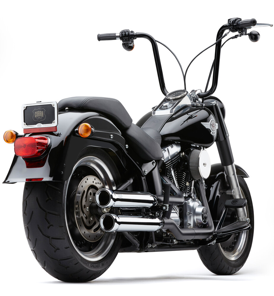 COBRA 3" NH SERIES SLIP-ONS CHROME FAT BOY/DCE 07-17