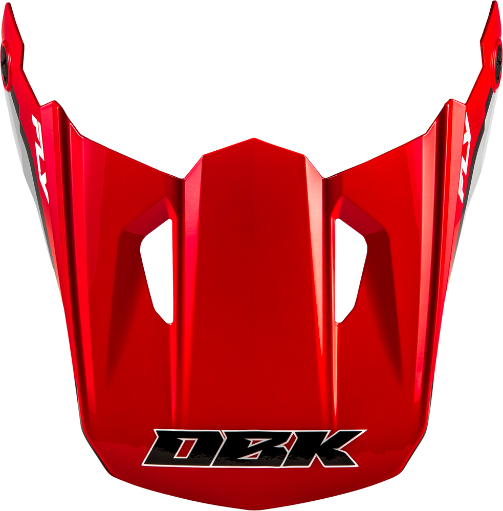 Fly Racing 2026 Kinetic DBK Visor — Black/Red/Grey