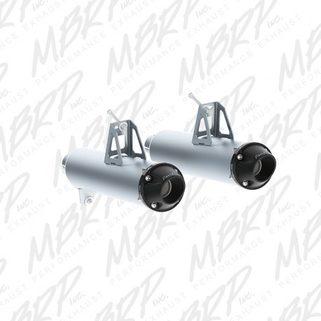Mbrp Dual Slip-On System W/ Performance Muffler Blk Tip