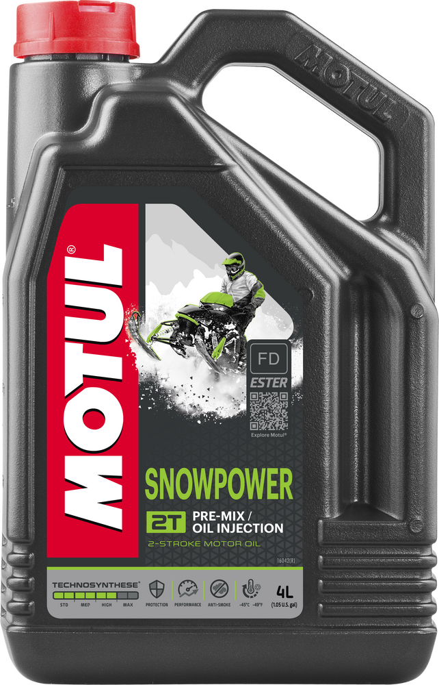 MOTUL SNOWPOWER 2T ESTER ENGINE OIL 4 LTR 4/CASE