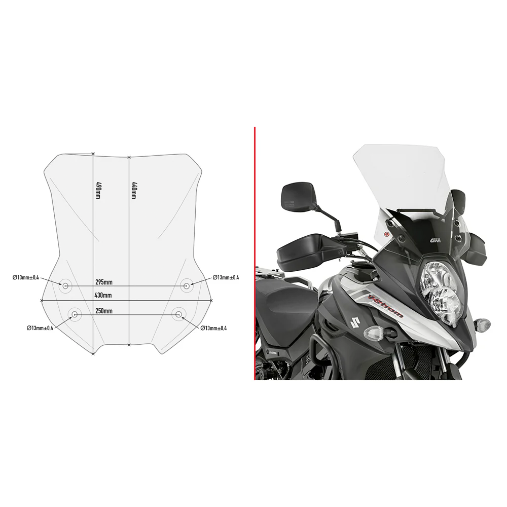 Givi D3112ST Windscreen Suzuki V-Strom 650 / XT 2017-2025