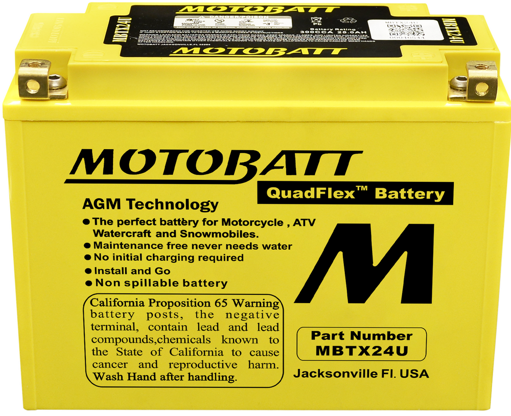 MOTOBATT BATTERY MBTX24U SEALED FACTORY ACTIVATED