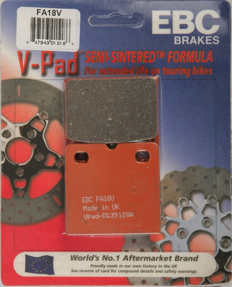 EBC FA18V Semi-Sintered Rear Brake Pads / FA18V