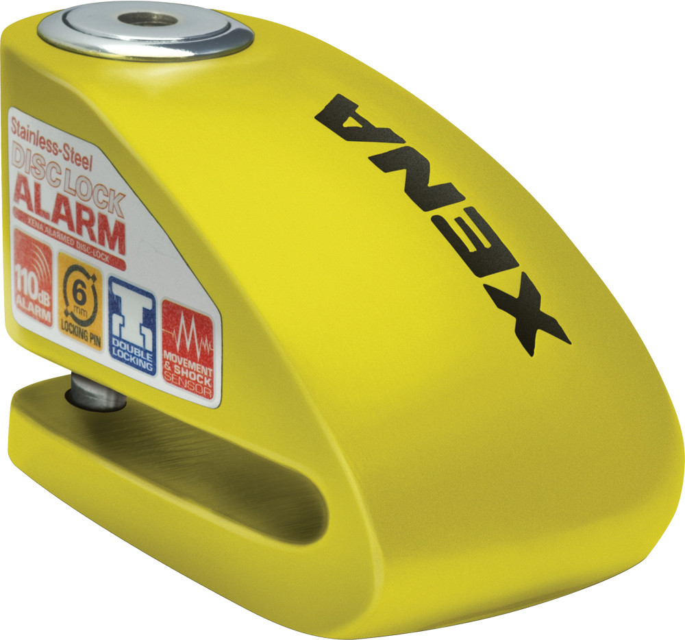 XENA XX10 ALARM DISC LOCK 3.3" X 2.4" YELLOW