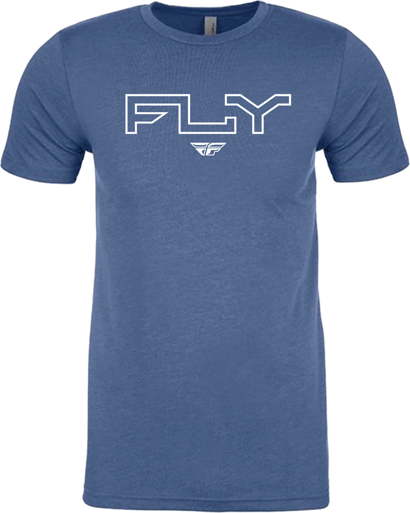 FLY EDGE TEE COOL BLUE HEATHER LG