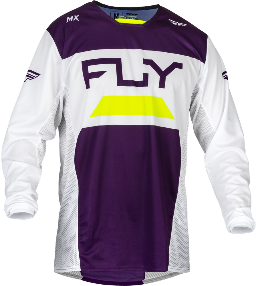 Fly Racing Kinetic Reload Jersey — Deep Purple/White/Hi-Vis