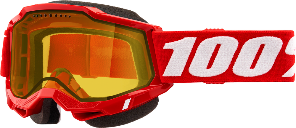 ACCURI 2 SNOWMOBILE GOGGLE RED W/ YELLOW LENS