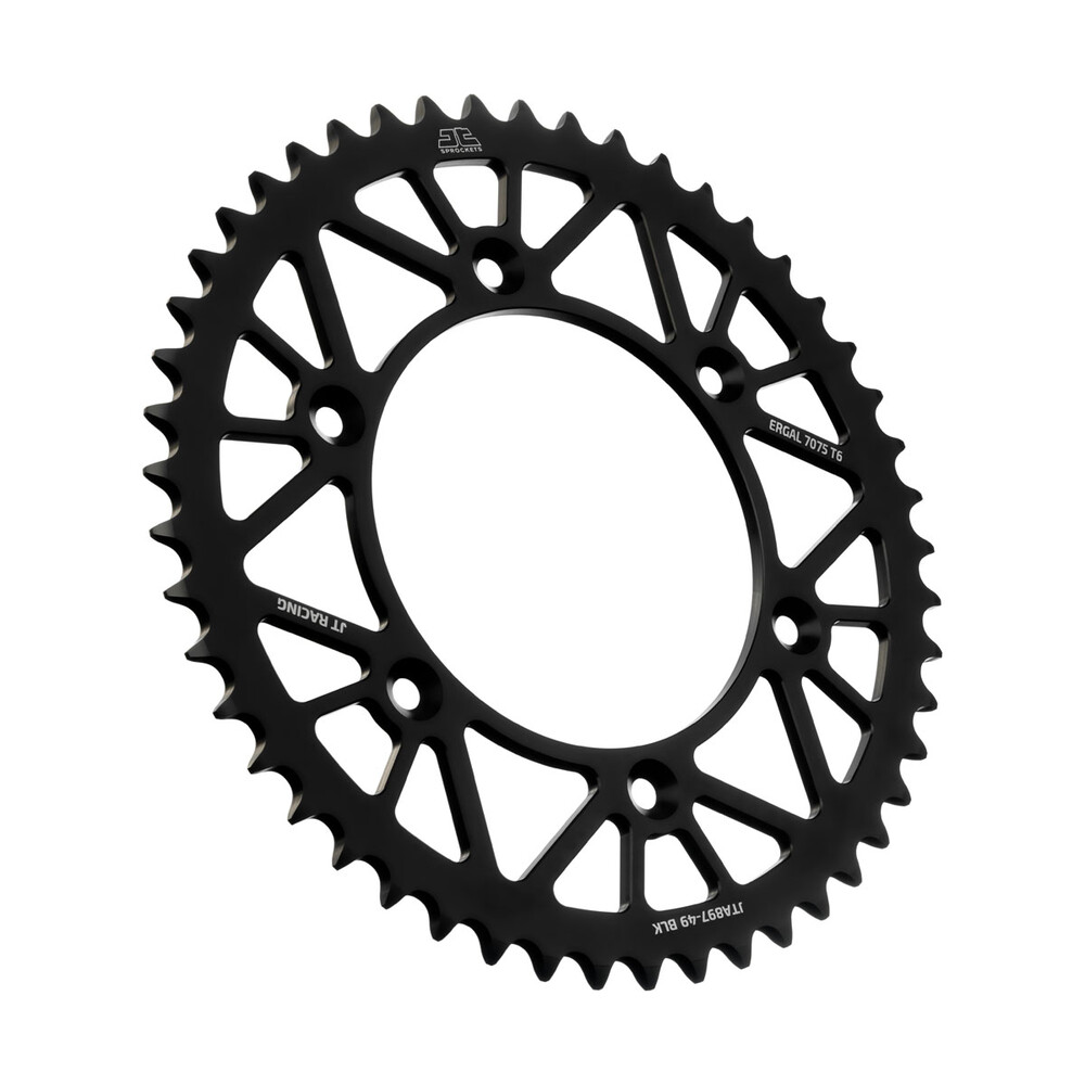 JT REAR RACELITE SPROCKET ALUM 49T-520 BLK HUS/HUSQ/KTM
