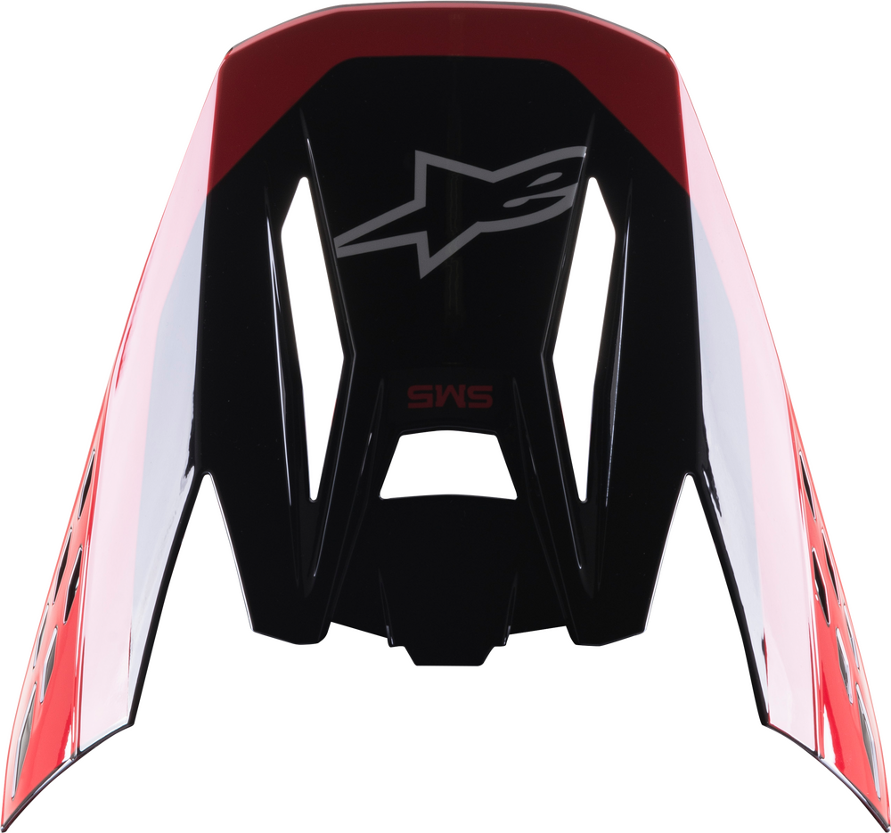 S-M5 BEAM VISOR BLACK/RED GLOSSY