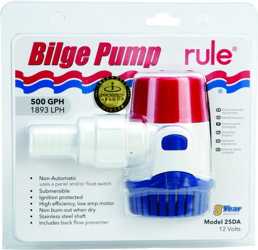 RULE NON-AUTOMATIC BILGE PUMP 500 G PH