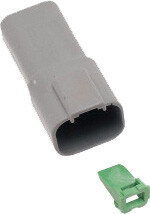 NAMZ CUSTOM CYCLE 4-WIRE GREY DEUTSCH RCPTCL & WDGLCK HD# 72124-94GY