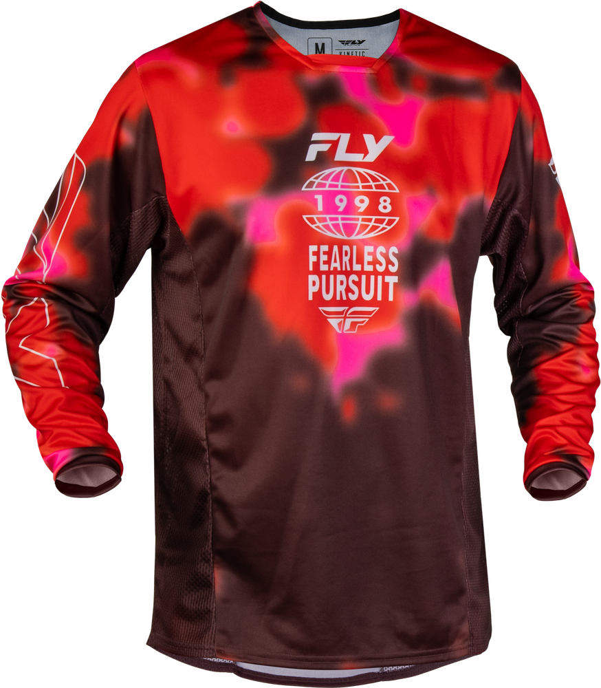 Fly Racing Kinetic Blur Jersey (2027) — Red/Maroon