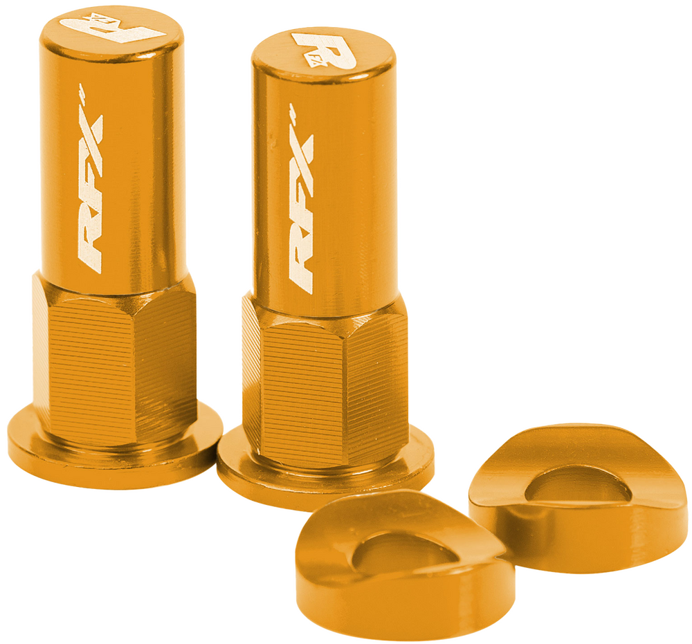 RIM LOCK NUTS & WASHERS 2PCS YELLOW