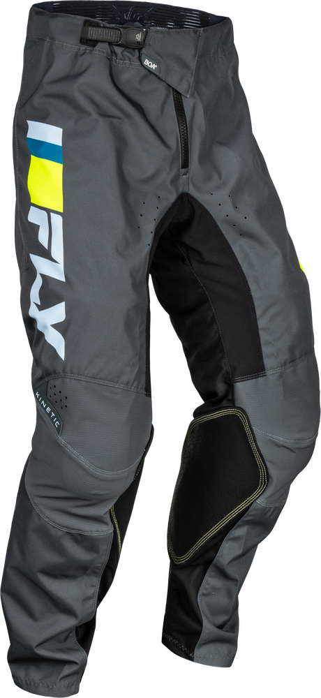 Fly Racing Kinetic Prix Pants — Ice Grey/Charcoal/Hi-Vis