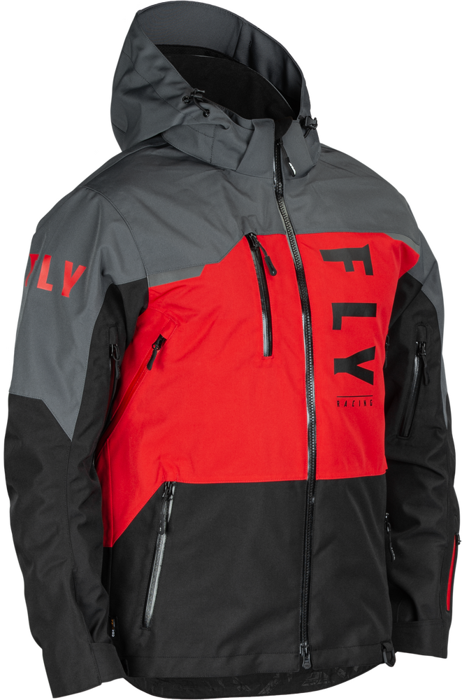 Fly Racing Carbon Jacket (2024) — Black/Grey/Red