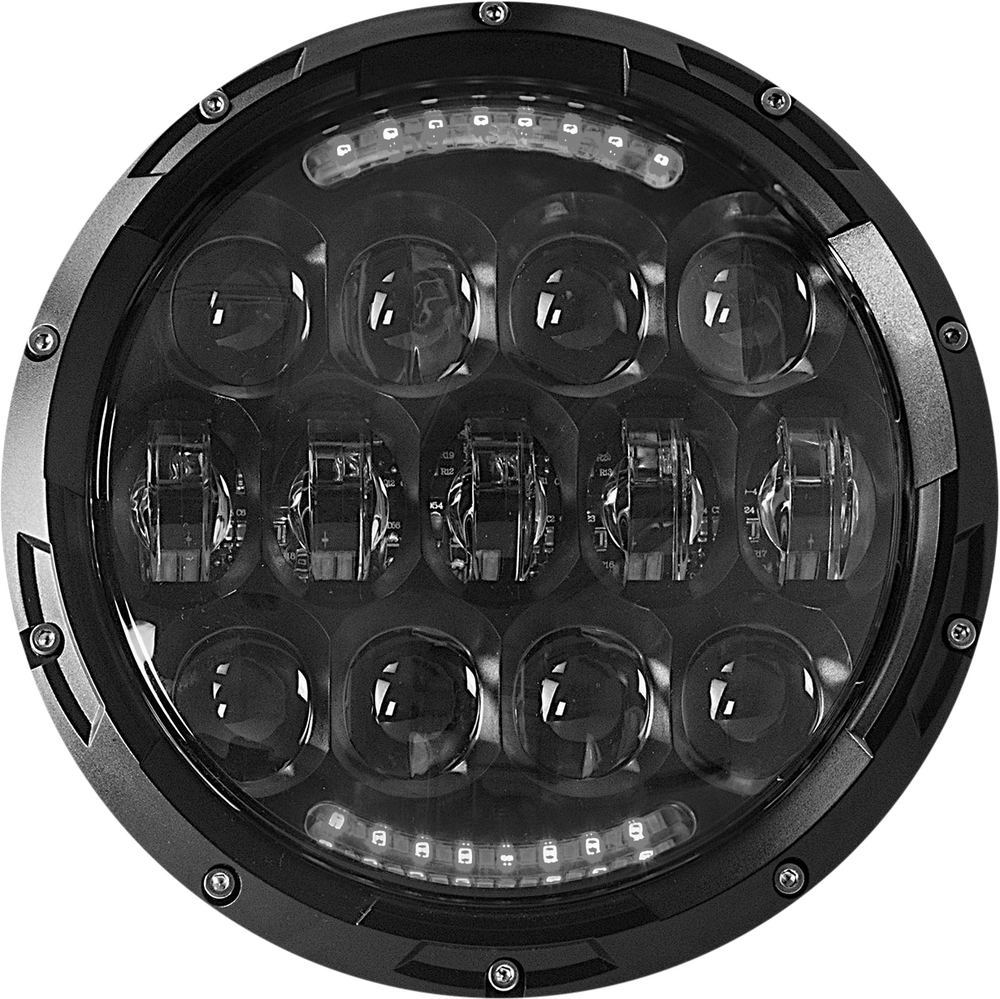 HEADLIGHT 7" BLACK