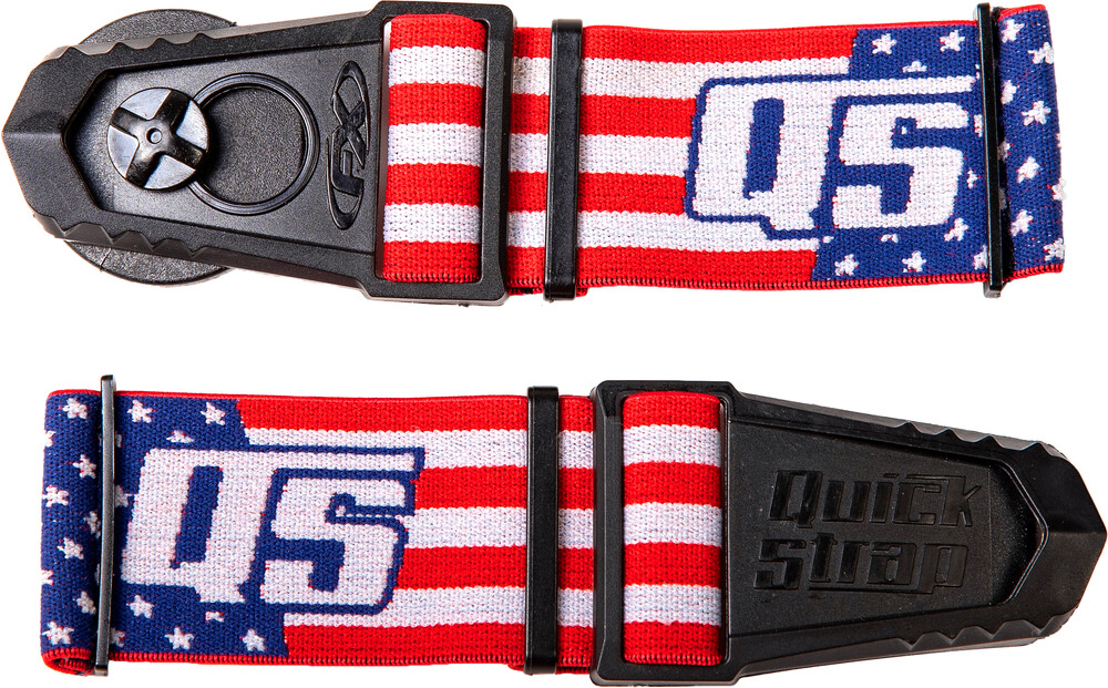 Quick Strap Goggle Straps — Red/White/Blue