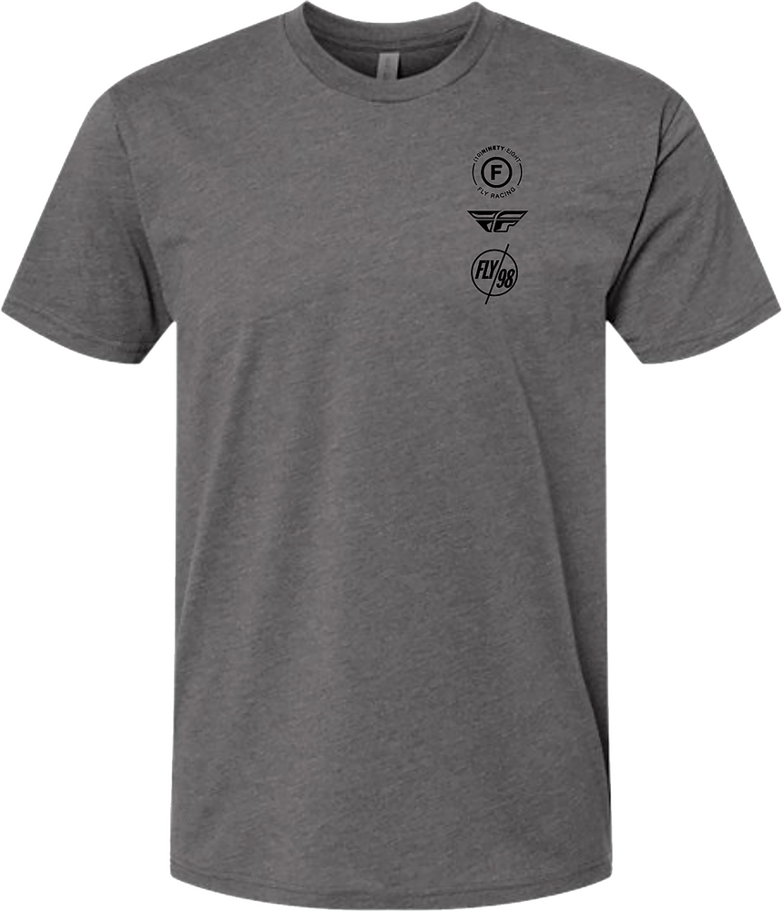 FLY ATOM TEE GUNMETAL HEATHER LG